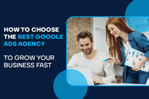 A men and women analyze the report of google ads compain on tablet as google ads agency expert.