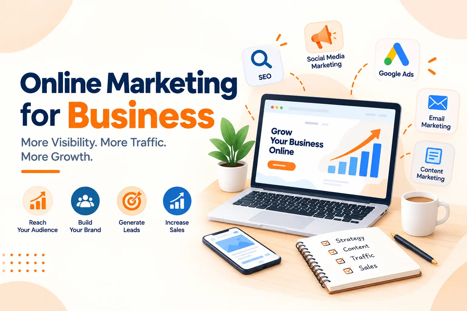 Online Marketing for Business to Boost Traffic and Sales