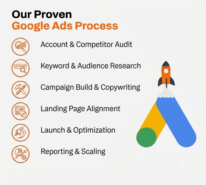 google ads process, amigosit